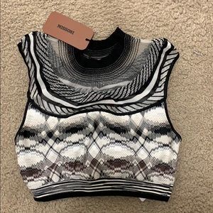 Missoni Black and White Crop Top